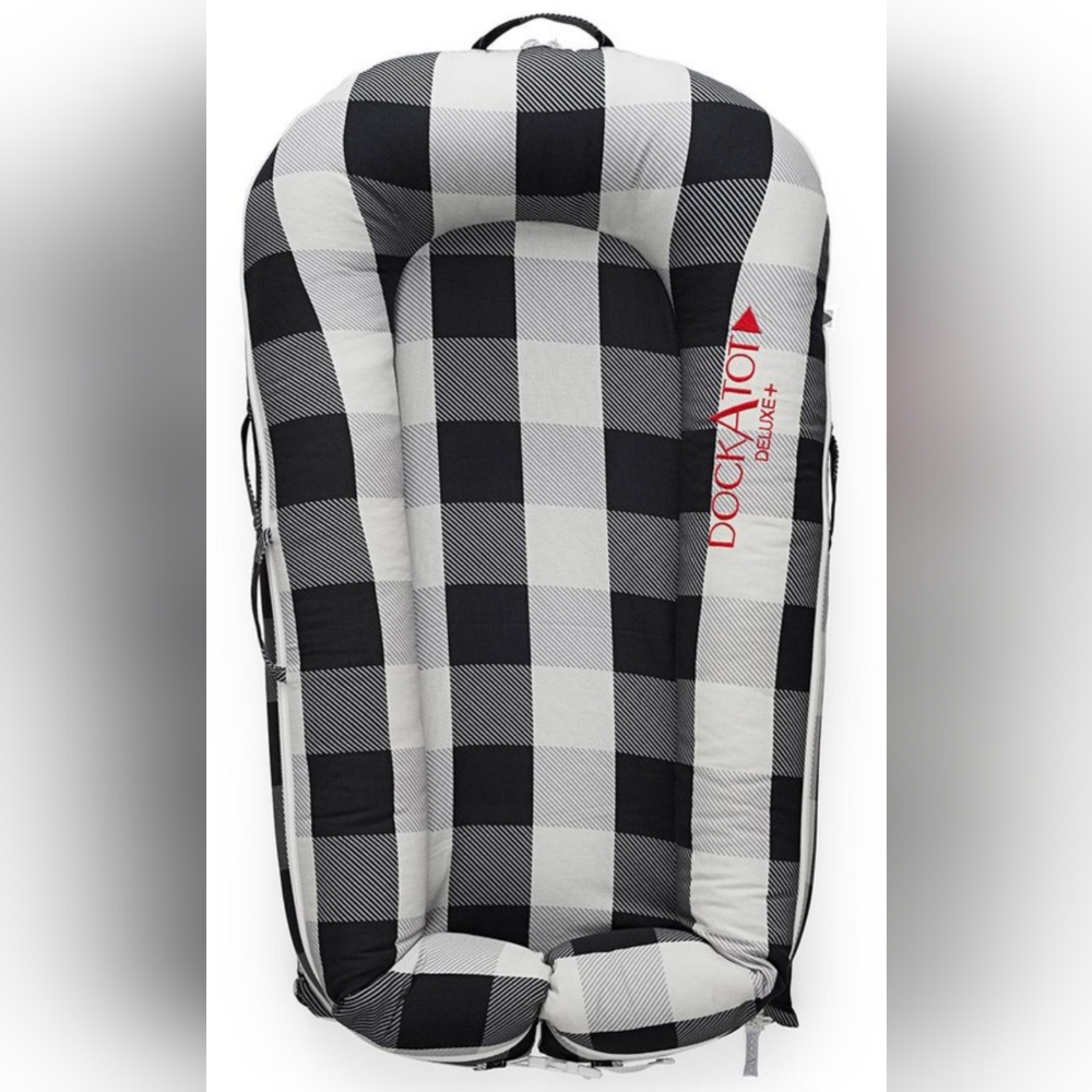 DockATot Deluxe+ Dock Infant Lounger - Charcoal Buffalo